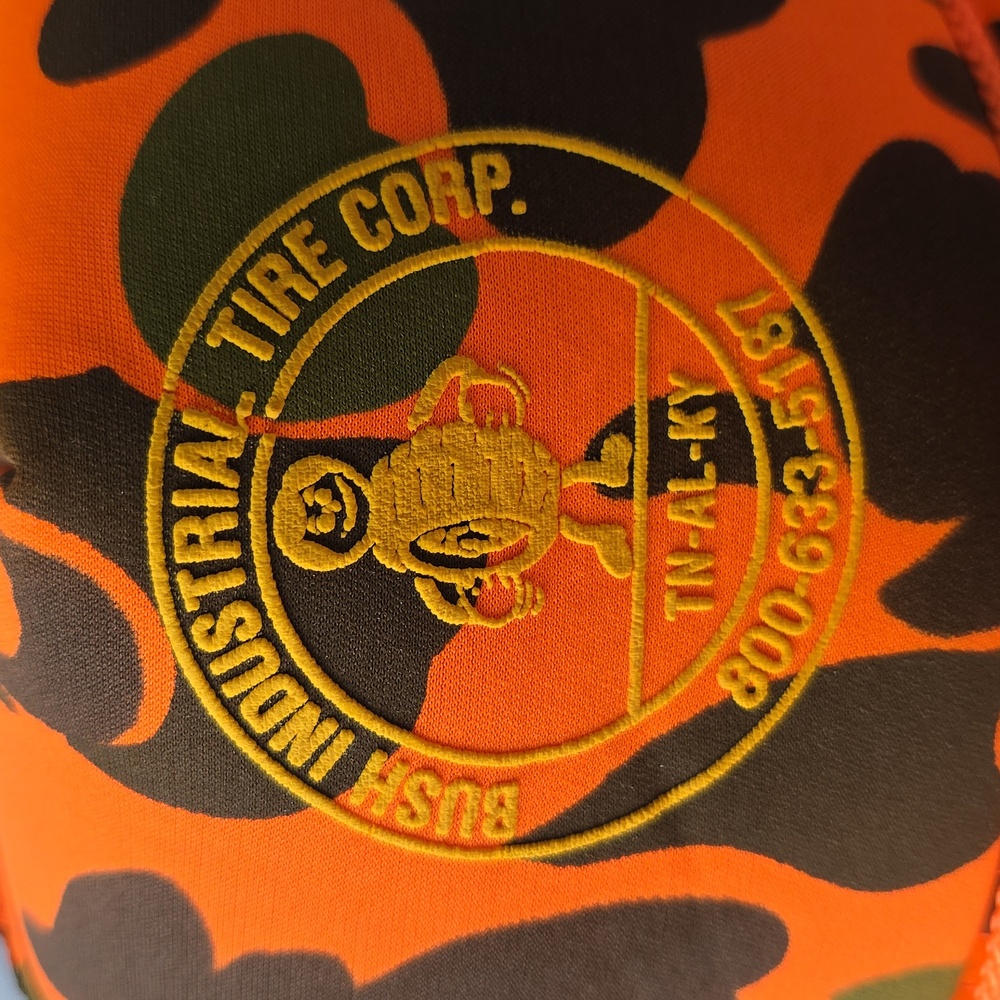 Industrial Tire Corp Orange & Olive Camo Trucker Hat NEW!! - Picture 2 of 5